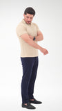 Beige Knitted Polo