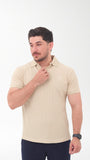 Beige Knitted Polo