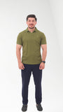 Olive Green Drop-Needle Polo