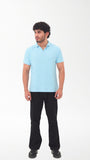 Sky blue knitted Polo
