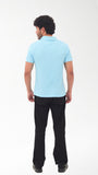 Sky blue knitted Polo