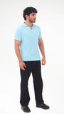 Sky blue knitted Polo