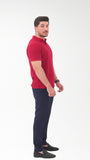 Maroon knitted Polo