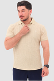 Beige Knitted Polo