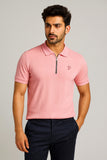 Pink Zipper Polo